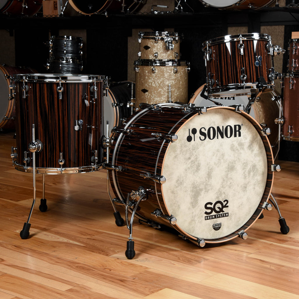 Sonor SQ2 12/16/22 3pc. Maple Drum Kit Ebony High Gloss - MusicMarket