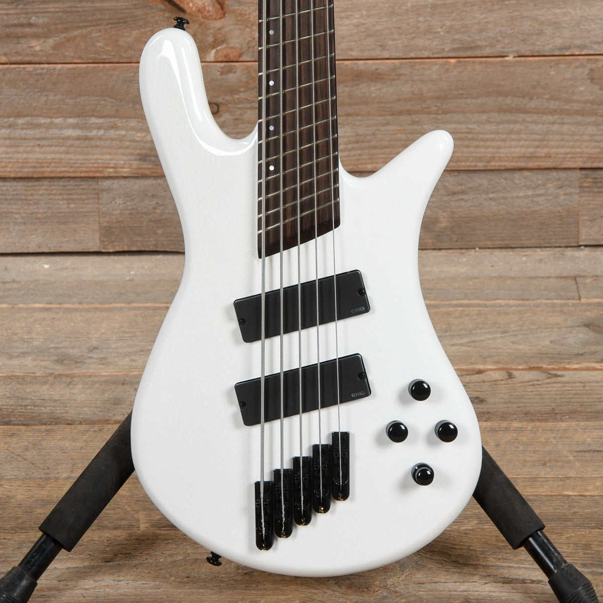Spector NS Dimension 5 Bass White Sparkle Gloss - MusicMarket