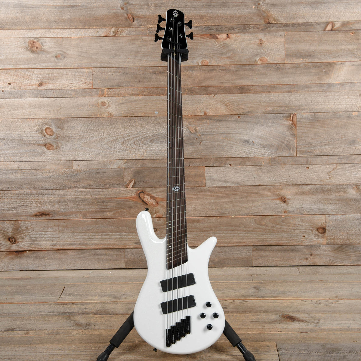 Spector NS Dimension 5 Bass White Sparkle Gloss - View 3 | MusicMarket