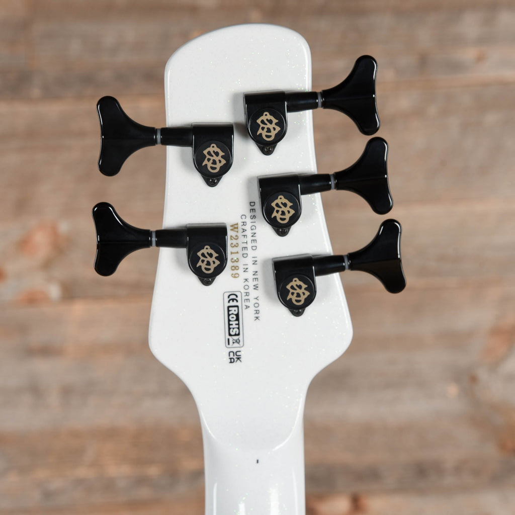 Spector NS Dimension 5 Bass White Sparkle Gloss - View 6 | MusicMarket