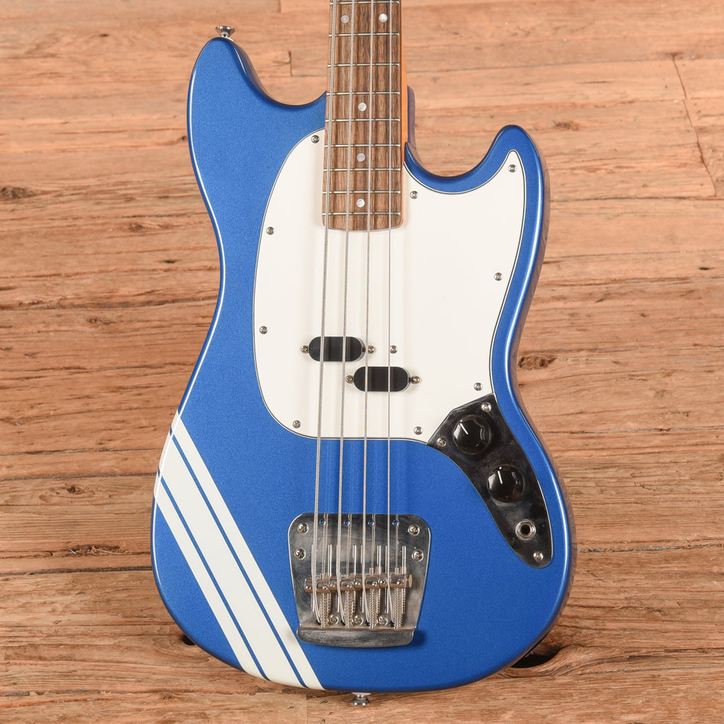 Squier Classic Vibe '60s Competition Mustang Bass Lake Placid Blue with Olympic White Stripes 2023 - View 2 |