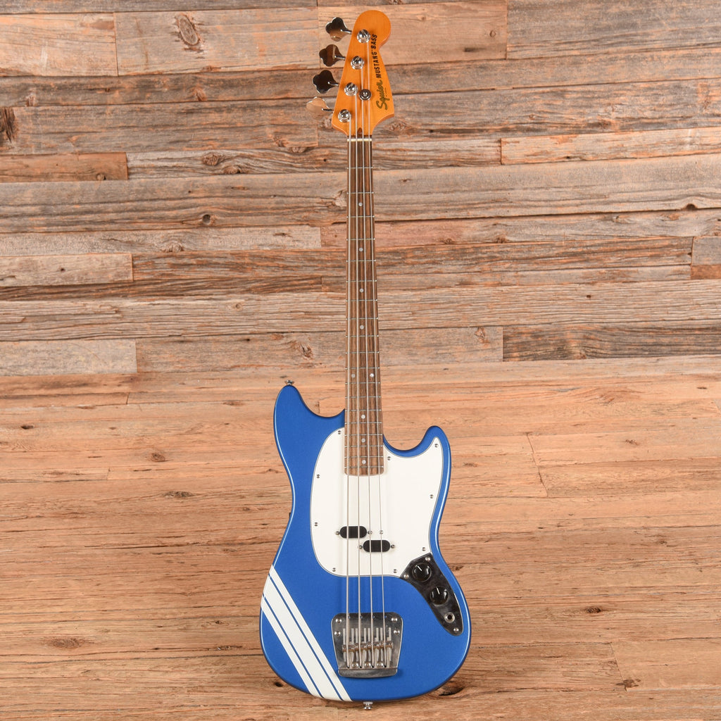 Squier Classic Vibe '60s Competition Mustang Bass Lake Placid Blue with Olympic White Stripes 2023 - View 4 |