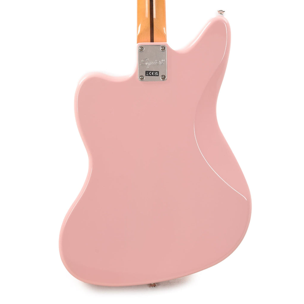 Squier Classic Vibe '60s Jaguar Shell Pink w/Matching Headcap & 3-Ply Mint Pickguard - View 3 | MusicMarket