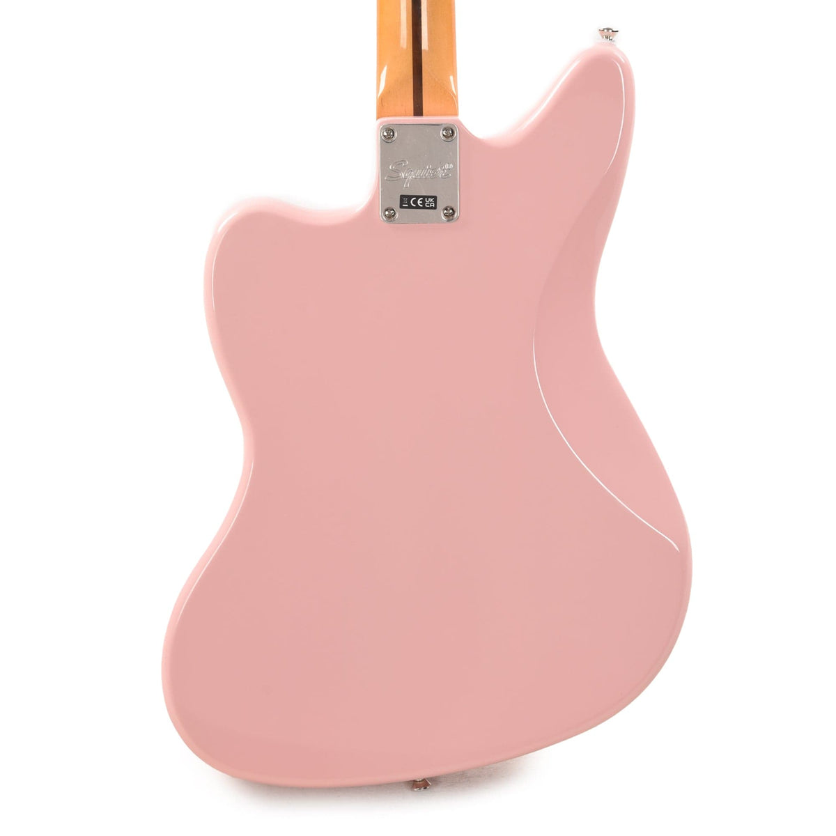 Squier Classic Vibe '60s Jaguar Shell Pink w/Matching Headcap & 3-Ply Mint Pickguard - View 3 | MusicMarket