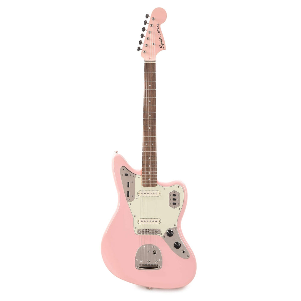 Squier Classic Vibe '60s Jaguar Shell Pink w/Matching Headcap & 3-Ply Mint Pickguard - View 4 | MusicMarket