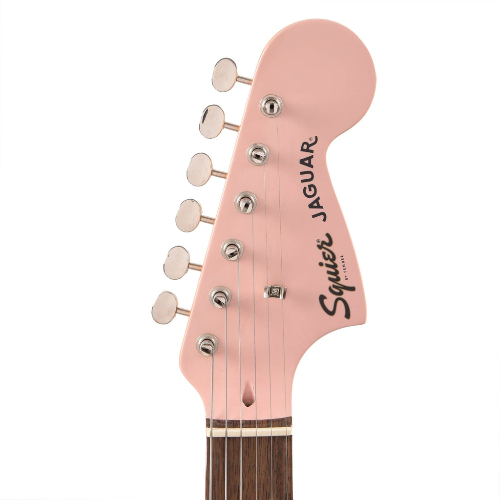 Squier Classic Vibe '60s Jaguar Shell Pink w/Matching Headcap & 3-Ply Mint Pickguard - View 6 | MusicMarket