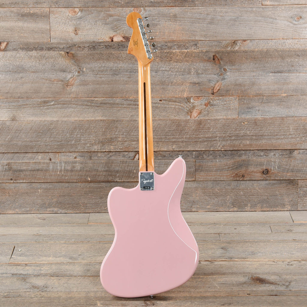 Squier Classic Vibe '60s Jaguar Shell Pink w/Matching Headcap & 3-Ply Mint Pickguard - View 5 | MusicMarket