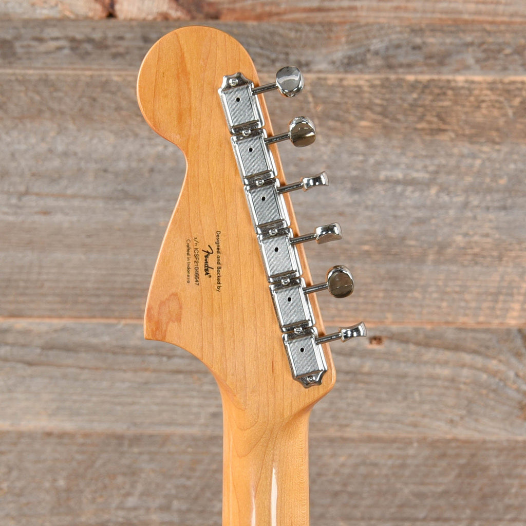 Squier Classic Vibe '60s Jaguar Shell Pink w/Matching Headcap & 3-Ply Mint Pickguard - View 7 | MusicMarket