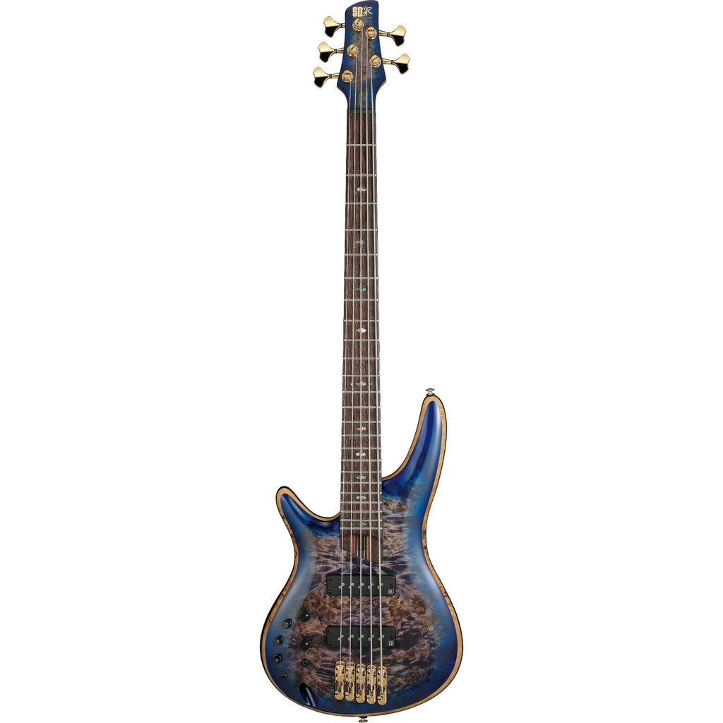 Ibanez SR Premium 5 String Left Handed Electric Bass - Cerulean Blue Burst - View 3 | MusicMarket