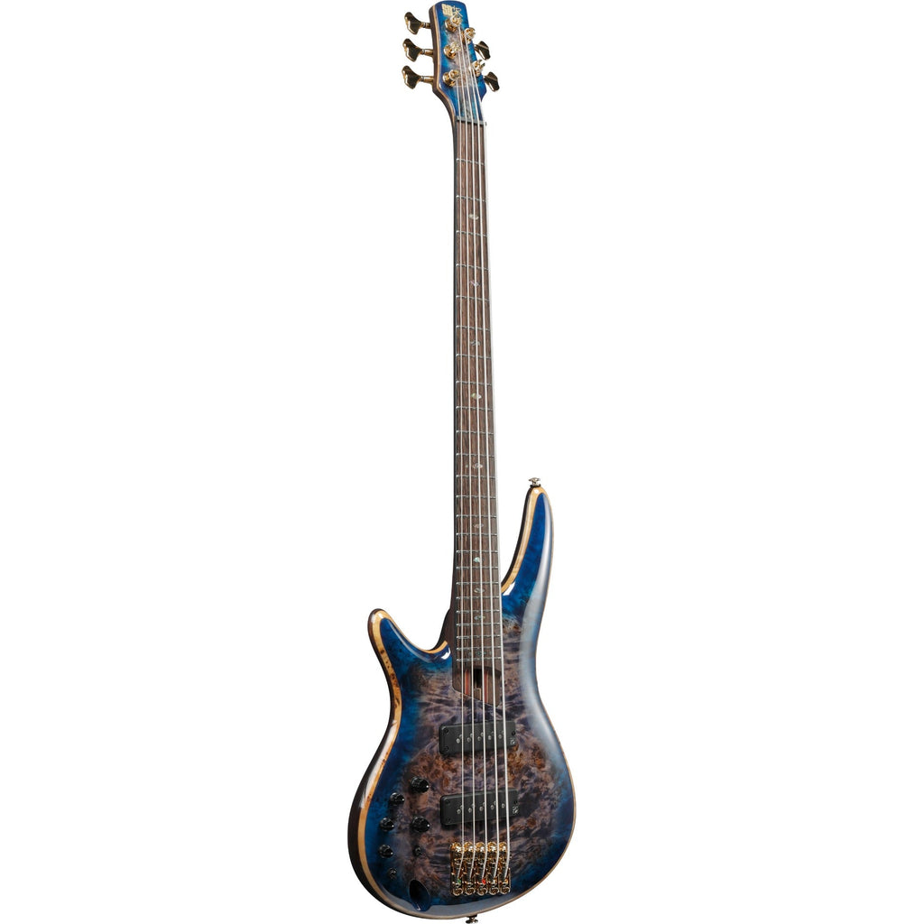Ibanez SR Premium 5 String Left Handed Electric Bass - Cerulean Blue Burst - View 5 | MusicMarket