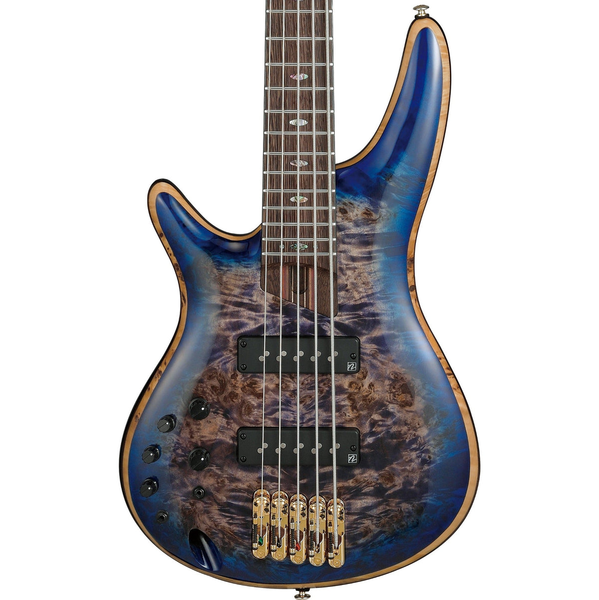 Ibanez SR Premium 5 String Left Handed Electric Bass - Cerulean Blue Burst - MusicMarket