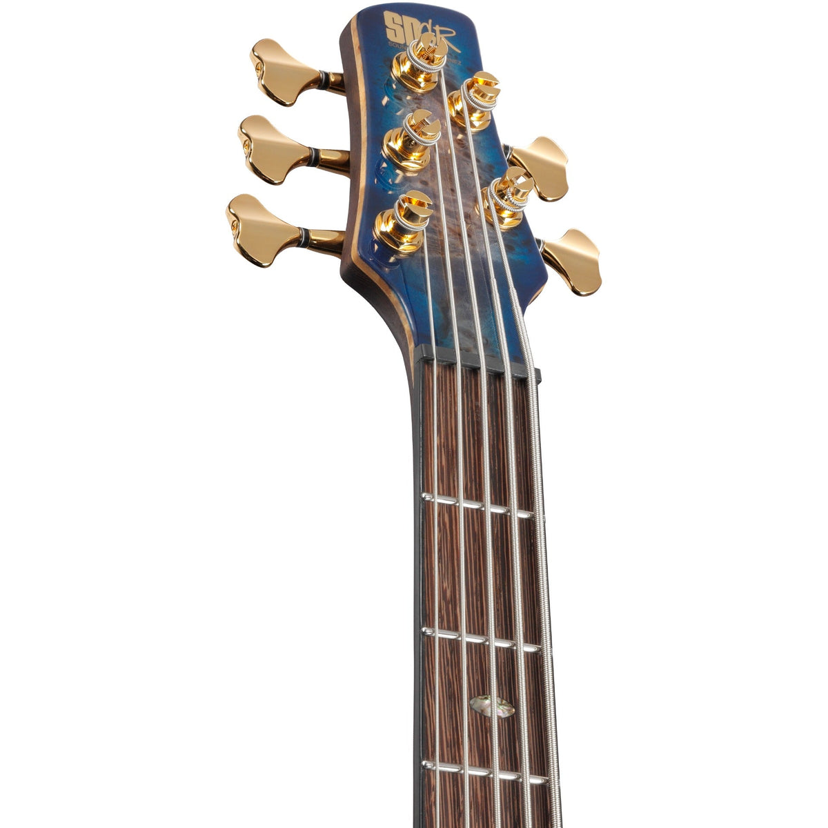 Ibanez SR Premium 5 String Left Handed Electric Bass - Cerulean Blue Burst - View 6 | MusicMarket