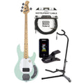 Sterling by Music Man S.U.B. Series StingRay Mint Green w/Guitar Stand, Tuner and 10' Cable Bundle - MusicMarket