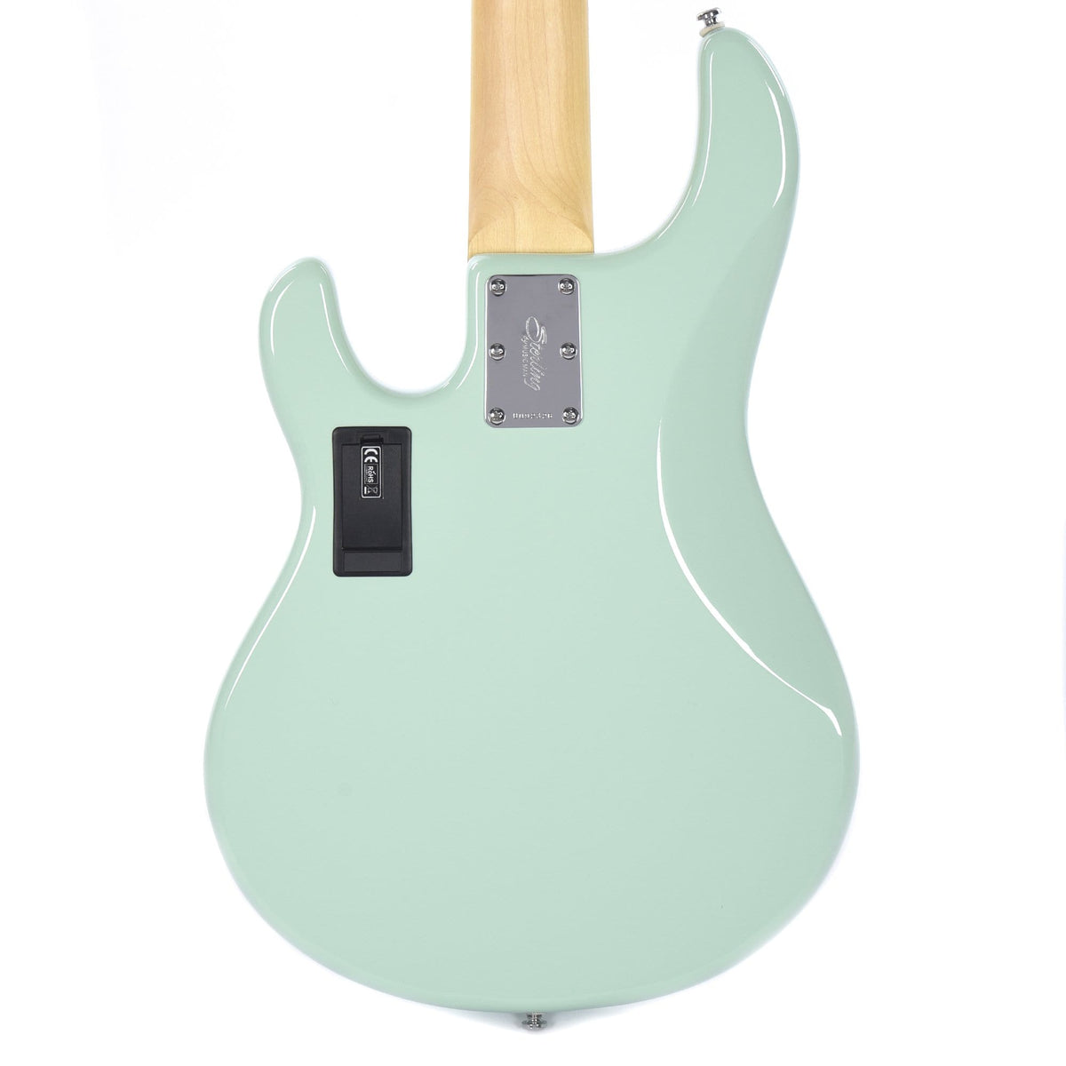 Sterling by Music Man S.U.B. Series StingRay5 5-String Mint Green w/Guitar Stand, Tuner and 10' Cable Bundle -