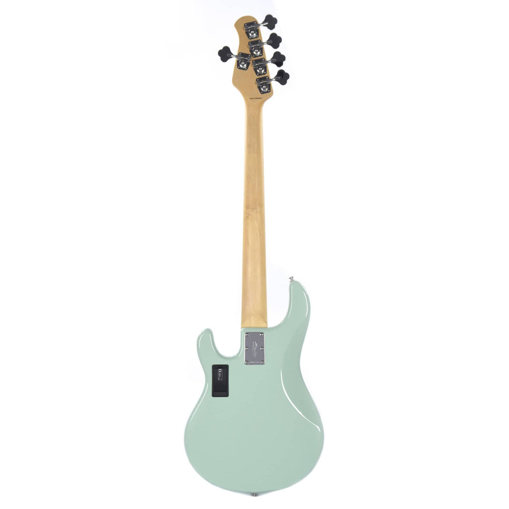 Sterling by Music Man S.U.B. Series StingRay5 5-String Mint Green w/Guitar Stand, Tuner and 10' Cable Bundle -