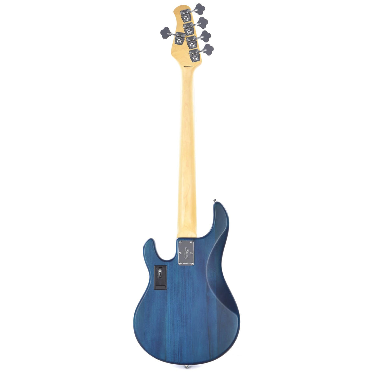 Sterling by Music Man S.U.B. Series StingRay5 5-String Trans Blue Satin w/Guitar Stand, Tuner and 10' Cable Bundle