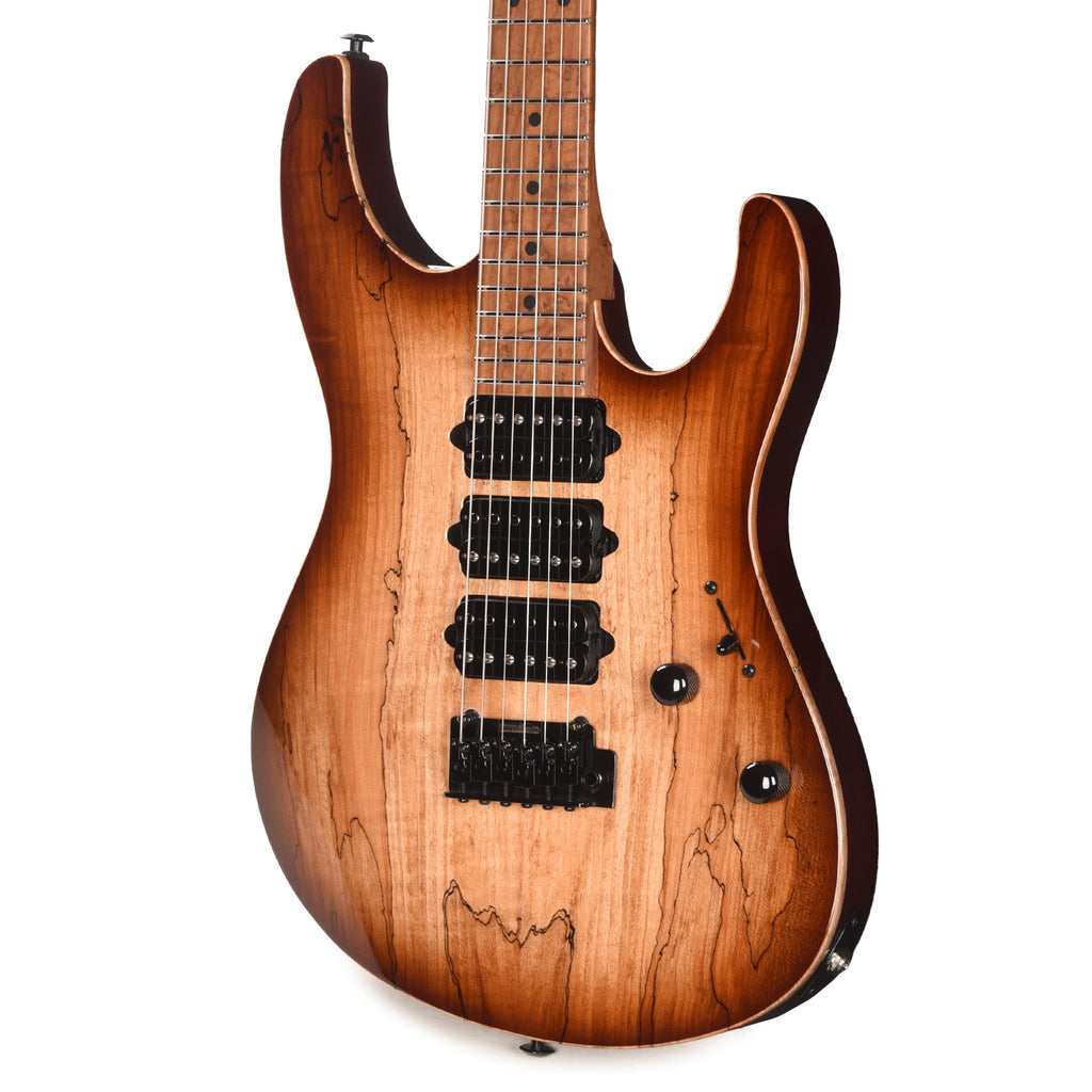 Suhr Custom Modern Brown Burst w/CME-Selected Spalt Maple Top - View 3 | MusicMarket