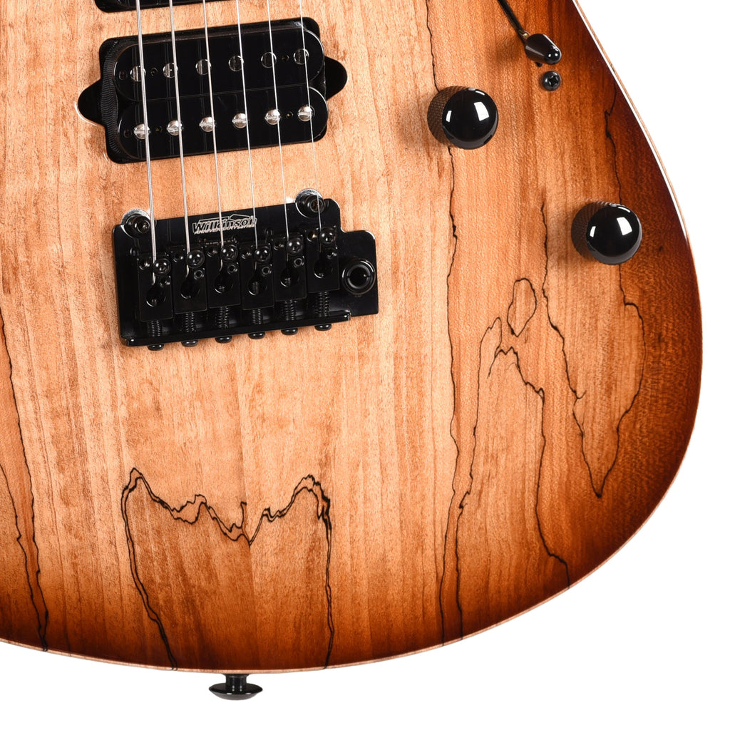 Suhr Custom Modern Brown Burst w/CME-Selected Spalt Maple Top - View 13 | MusicMarket
