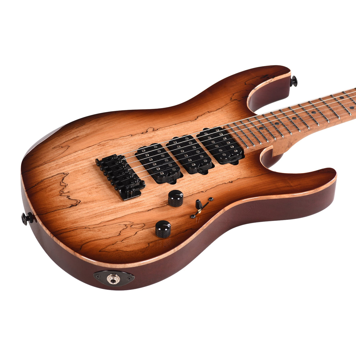 Suhr Custom Modern Brown Burst w/CME-Selected Spalt Maple Top - View 10 | MusicMarket