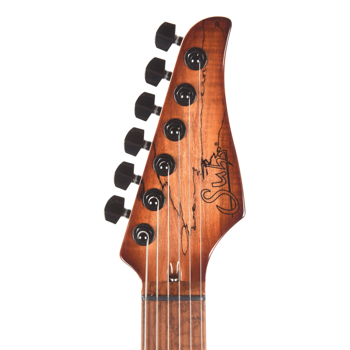 Suhr Custom Modern Brown Burst w/CME-Selected Spalt Maple Top - View 7 | MusicMarket