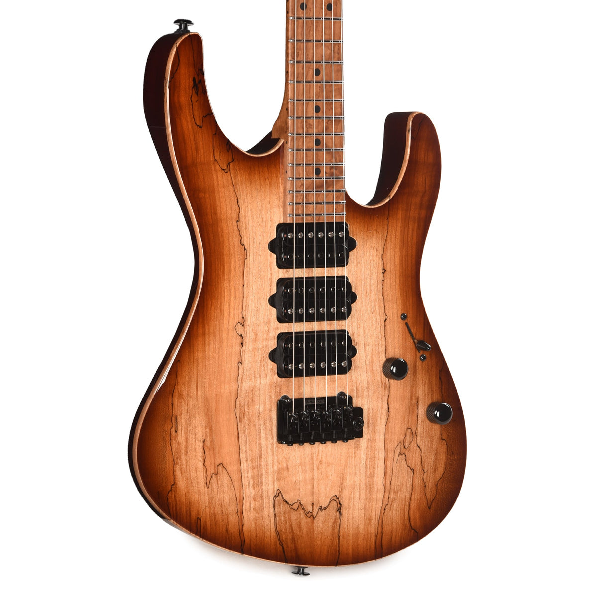 Suhr Custom Modern Brown Burst w/CME-Selected Spalt Maple Top - MusicMarket