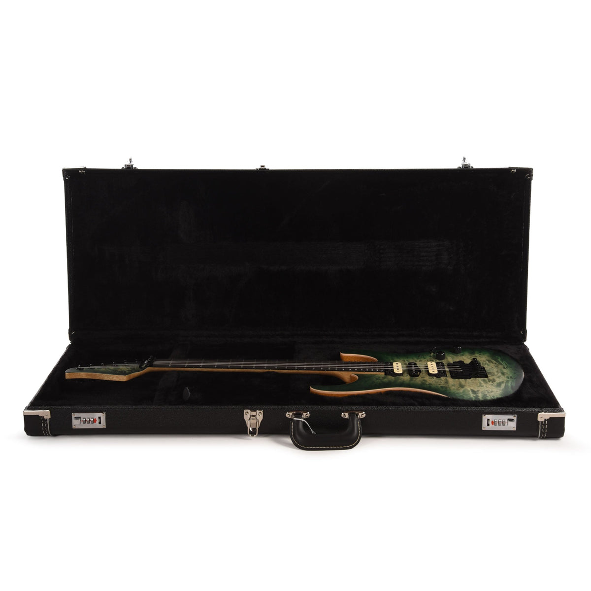Suhr Custom Modern Faded Trans Green Burst w/CME-Selected Quilt Maple Top - View 8 | MusicMarket