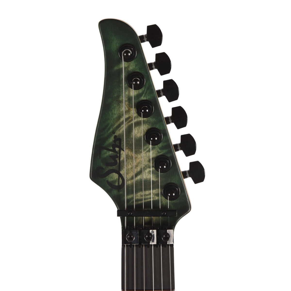 Suhr Custom Modern Faded Trans Green Burst w/CME-Selected Quilt Maple Top - View 6 | MusicMarket