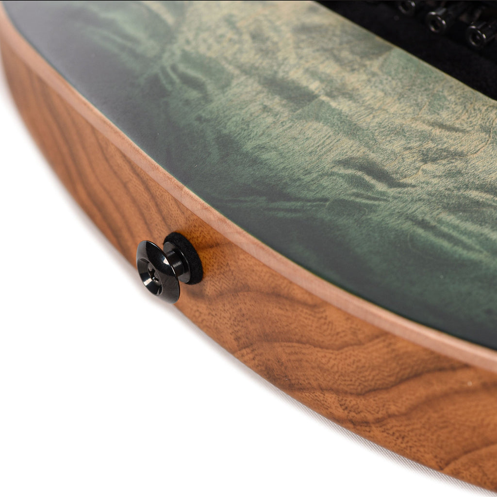 Suhr Custom Modern Faded Trans Green Burst w/CME-Selected Quilt Maple Top - View 13 | MusicMarket