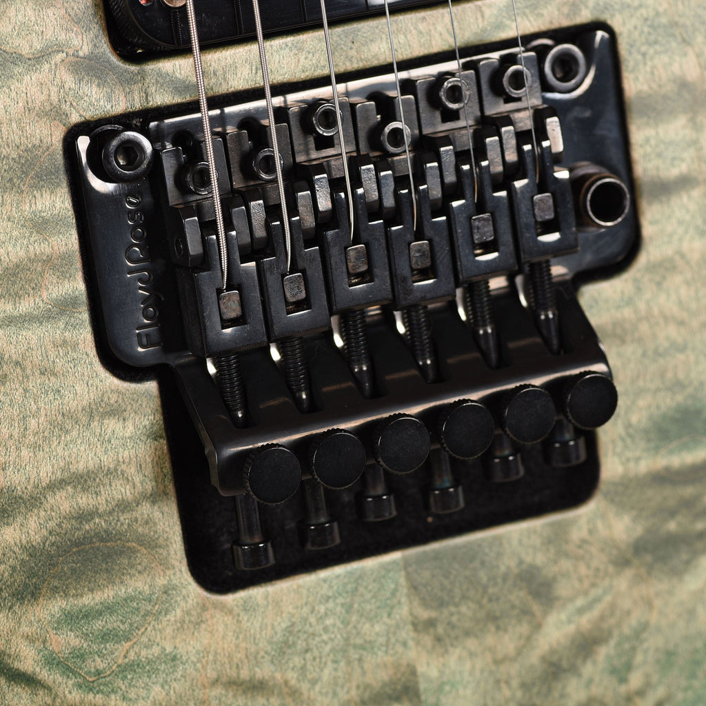 Suhr Custom Modern Faded Trans Green Burst w/CME-Selected Quilt Maple Top - View 10 | MusicMarket