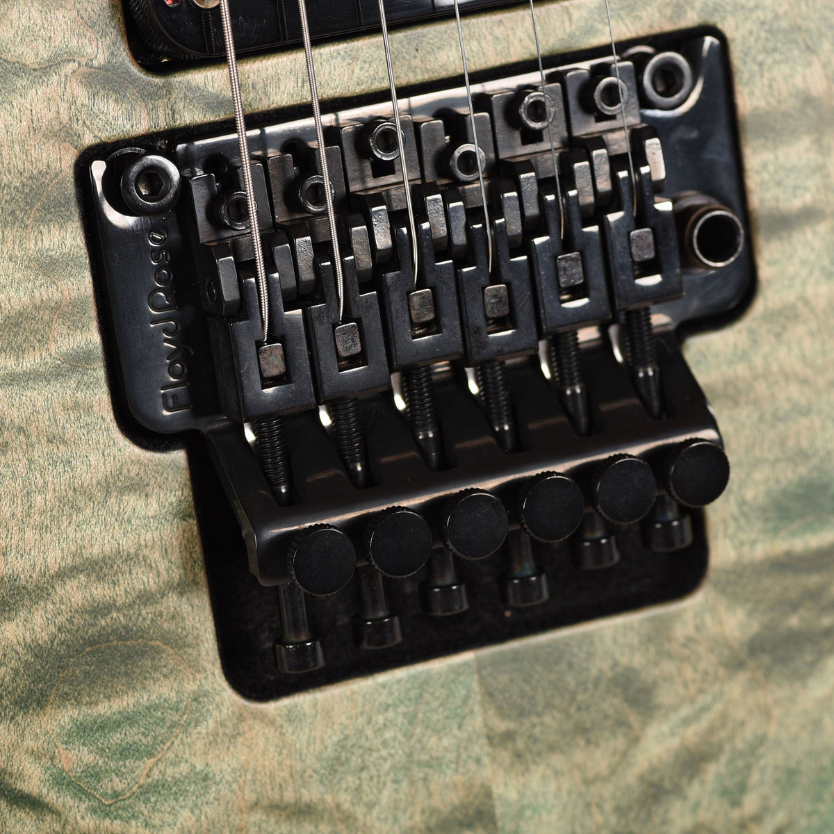 Suhr Custom Modern Faded Trans Green Burst w/CME-Selected Quilt Maple Top - View 10 | MusicMarket