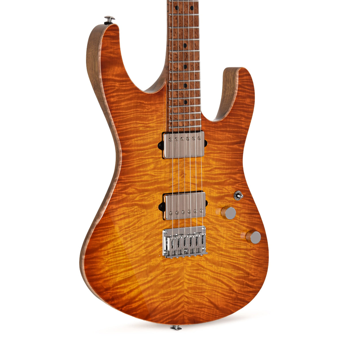 Suhr Custom Modern Set Neck Suhr Burst w/CME-Selected Angel Quilt Maple Top - MusicMarket