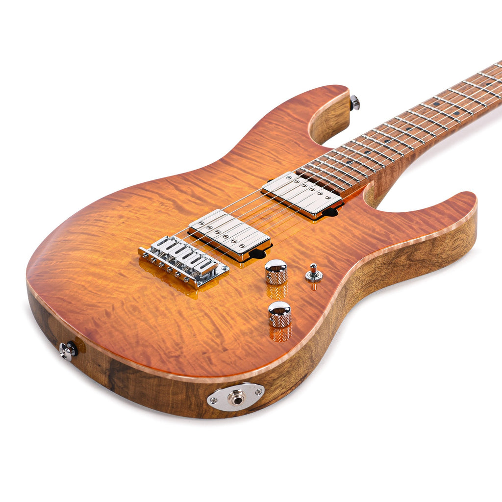 Suhr Custom Modern Set Neck Suhr Burst w/CME-Selected Angel Quilt Maple Top - View 14 | MusicMarket