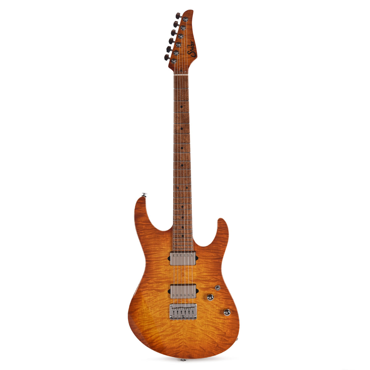Suhr Custom Modern Set Neck Suhr Burst w/CME-Selected Angel Quilt Maple Top - View 5 | MusicMarket