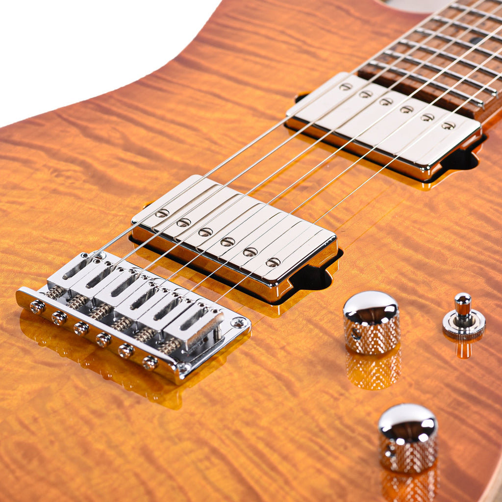 Suhr Custom Modern Set Neck Suhr Burst w/CME-Selected Angel Quilt Maple Top - View 10 | MusicMarket