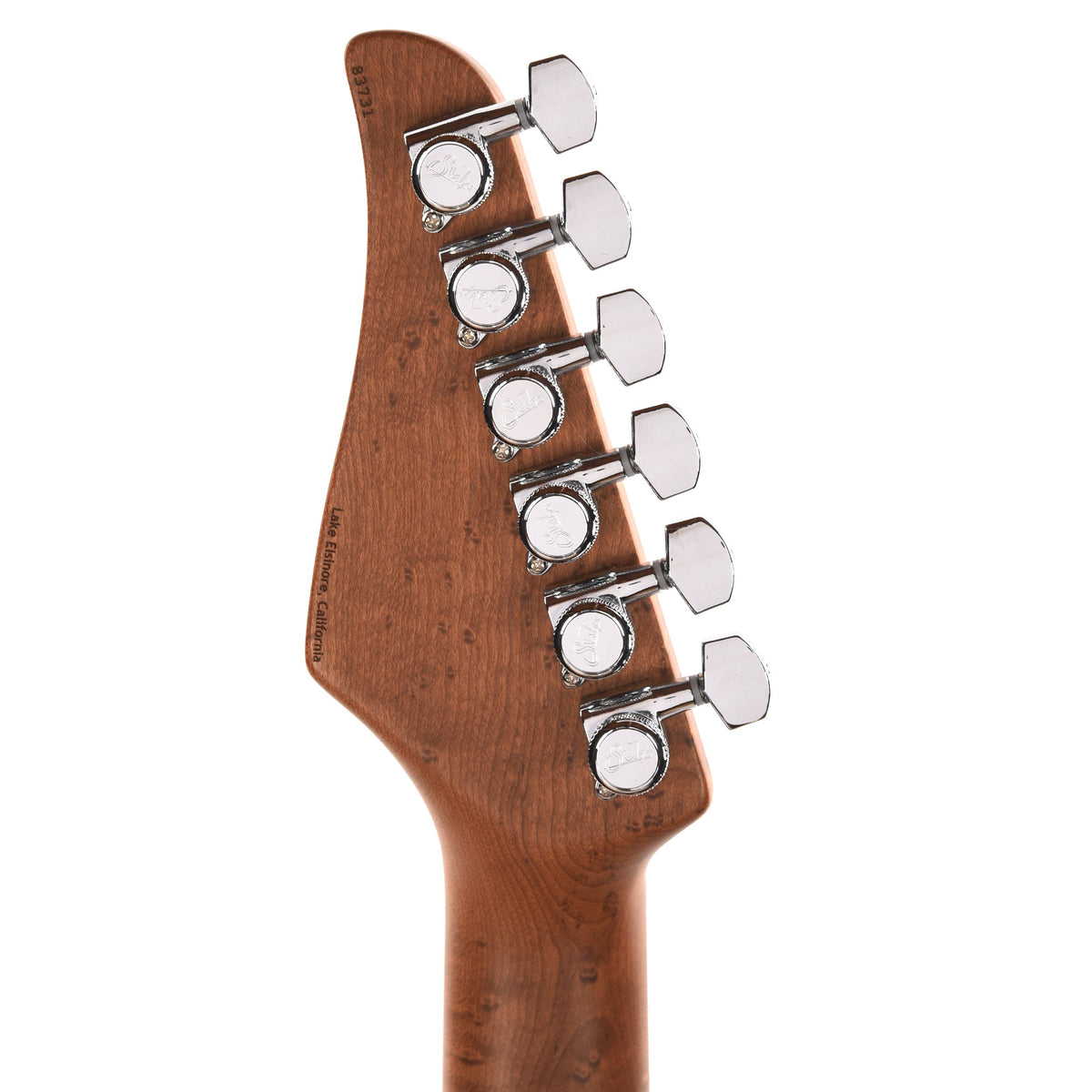Suhr Custom Modern T Trans Algae w/CME-Selected Burl Maple Top - View 8 | MusicMarket
