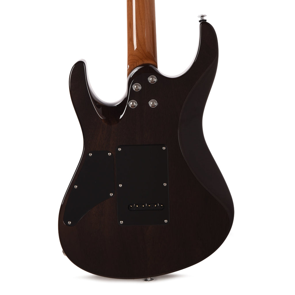 Suhr Custom Modern Trans Blue Denim w/CME-Selected Waterfall Burl Maple 1-Piece Top - View 4 | MusicMarket