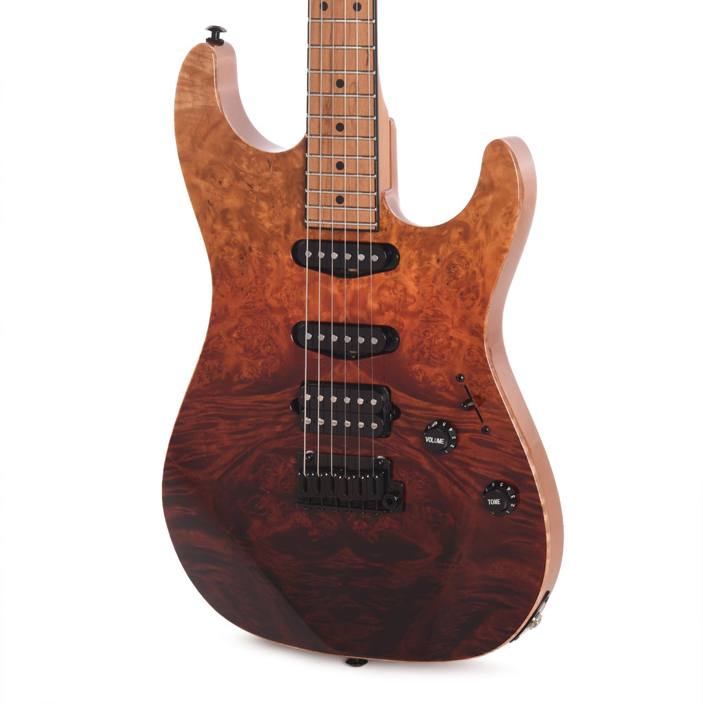 Suhr Custom Standard Desert Gradient w/CME-Selected Burl Maple Top - View 3 | MusicMarket