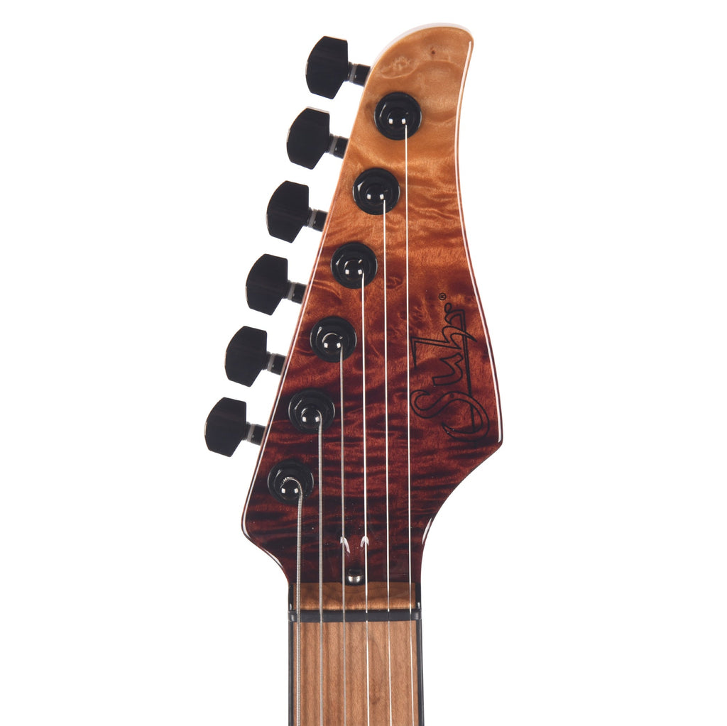 Suhr Custom Standard Desert Gradient w/CME-Selected Burl Maple Top - View 7 | MusicMarket
