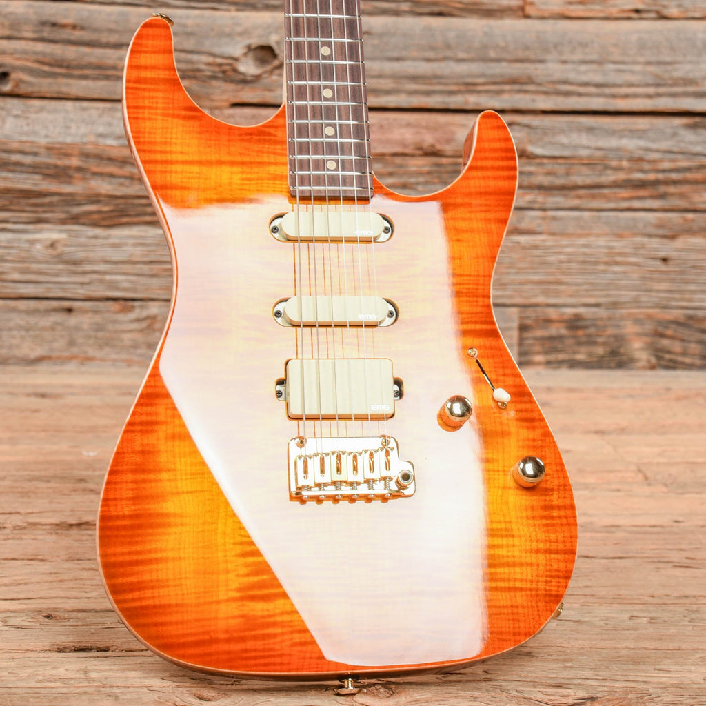 Suhr Limited Edition Standard Legacy Okoume/Curly Maple Sunburst - View 8 | MusicMarket