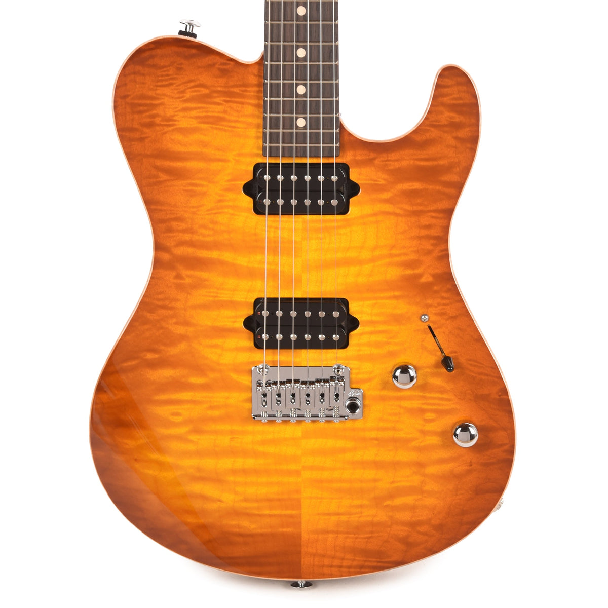 Suhr Oso Short Scale Tea Burst w/Figured Maple Top - View 2 | MusicMarket