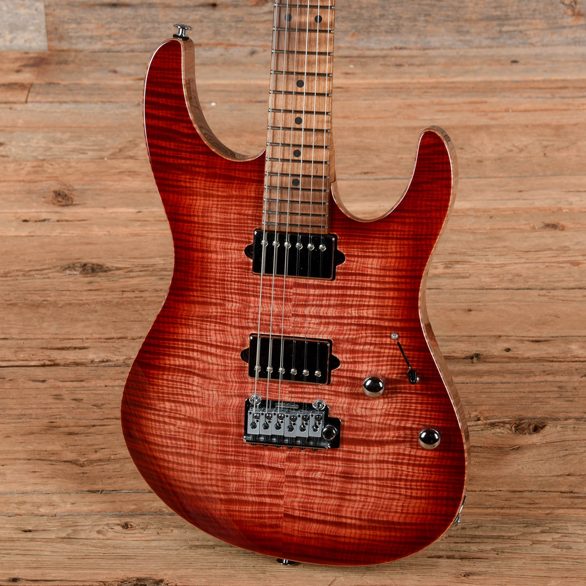 Suhr Custom Modern Faded Trans Wine Red Burst 2020 - View 2 | MusicMarket