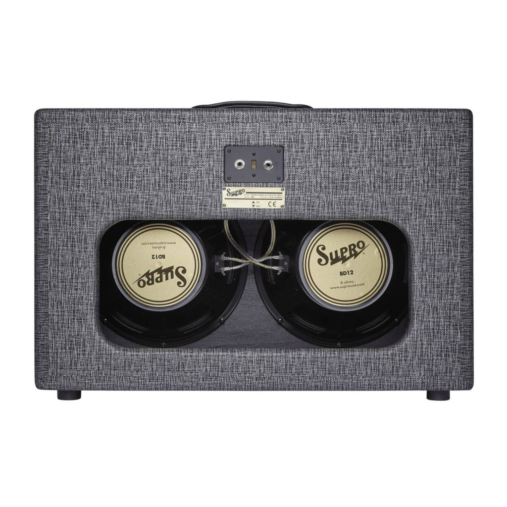 Supro Black Magick 2x12 Guitar Amp Cabinet Black Rhino - View 3 | MusicMarket