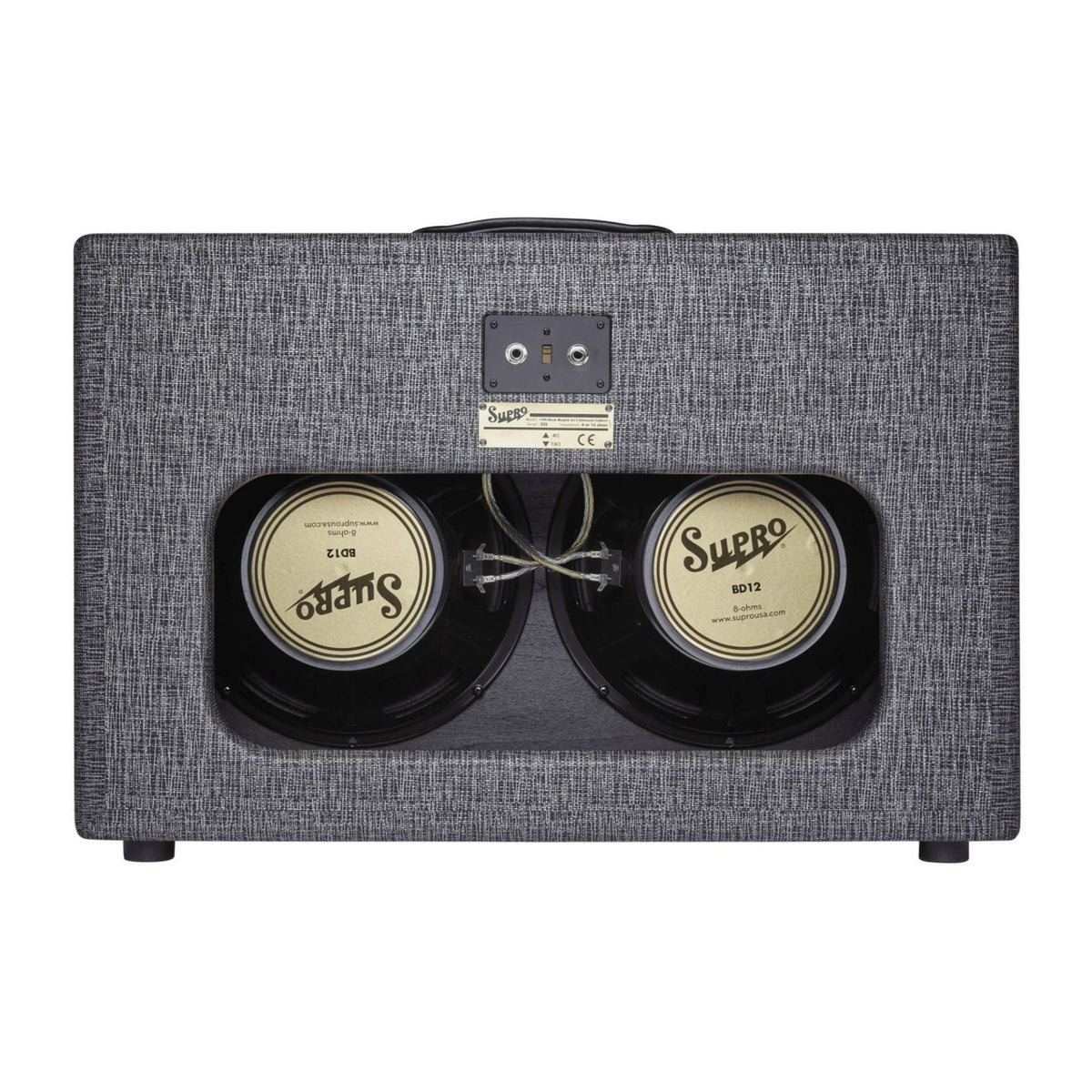 Supro Black Magick 2x12 Guitar Amp Cabinet Black Rhino - View 3 | MusicMarket