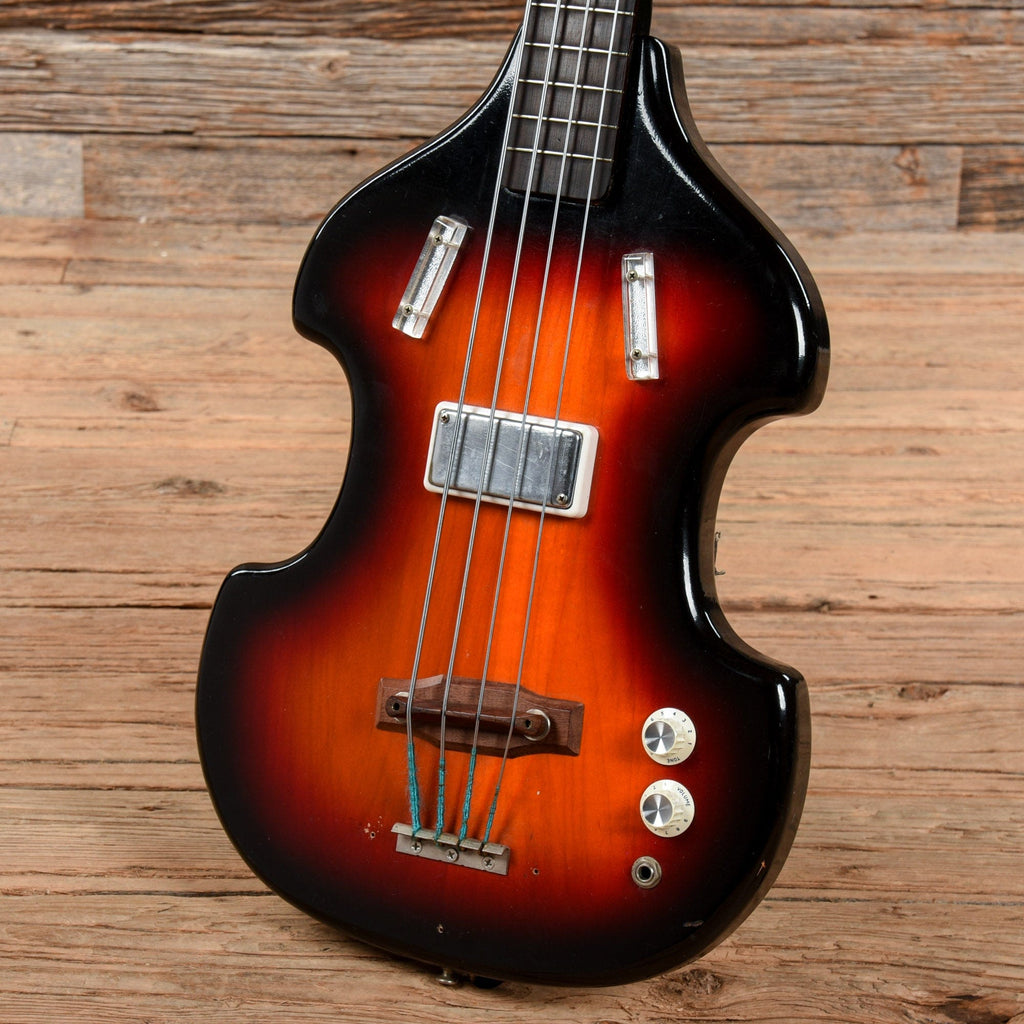Supro Violin Bass Sunburst 1960s - View 2 | MusicMarket