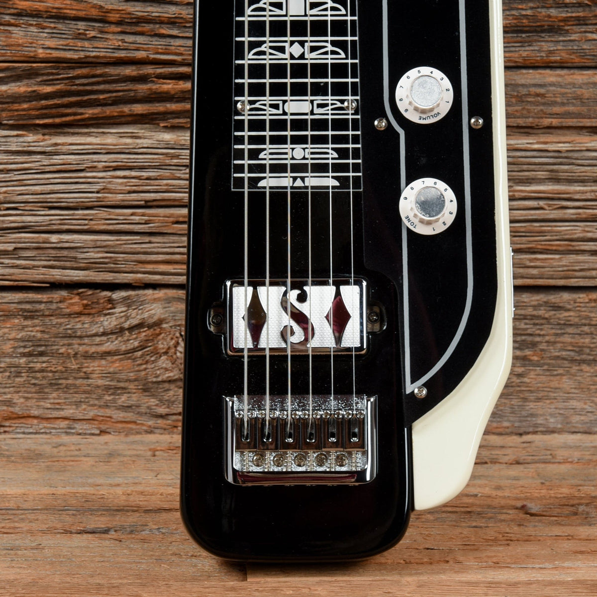 Supro 1466BW Jet Airliner Lapsteel Black - MusicMarket
