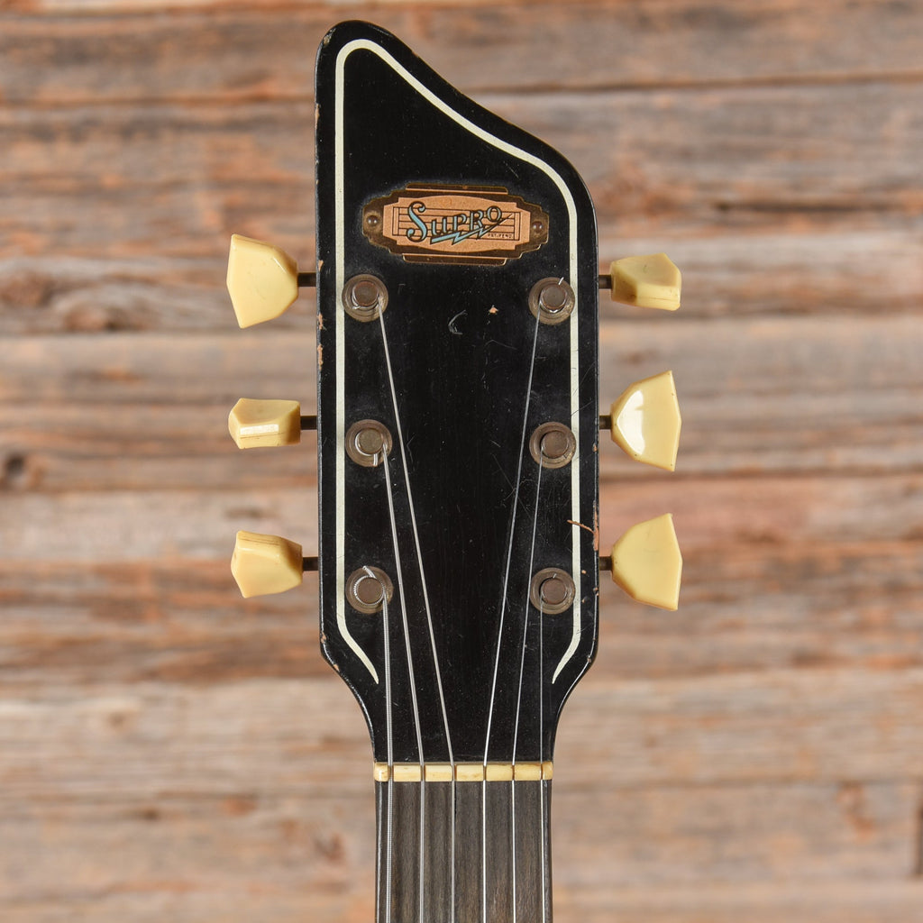 Supro Triple-Tone Guitar Model 1575 Black 1959 - View 6 | MusicMarket