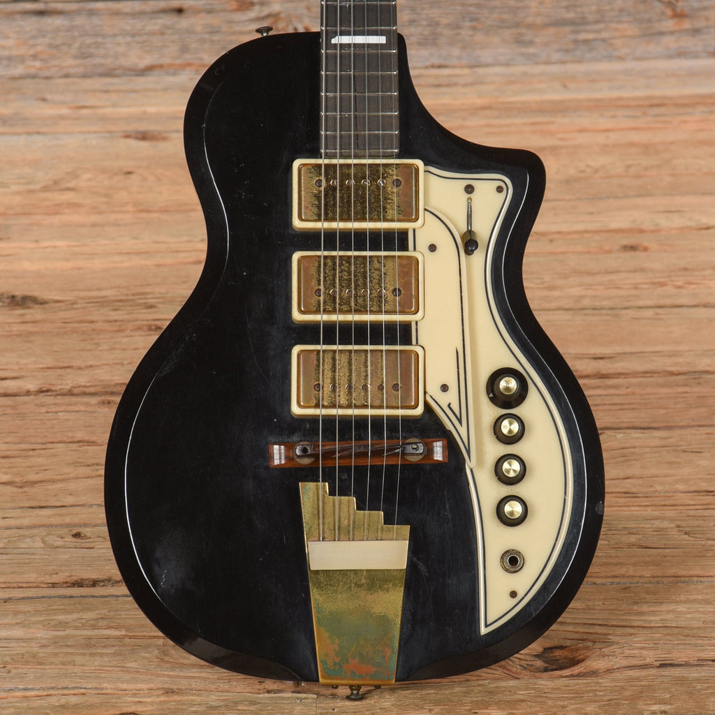 Supro Triple-Tone Guitar Model 1575 Black 1959 - MusicMarket