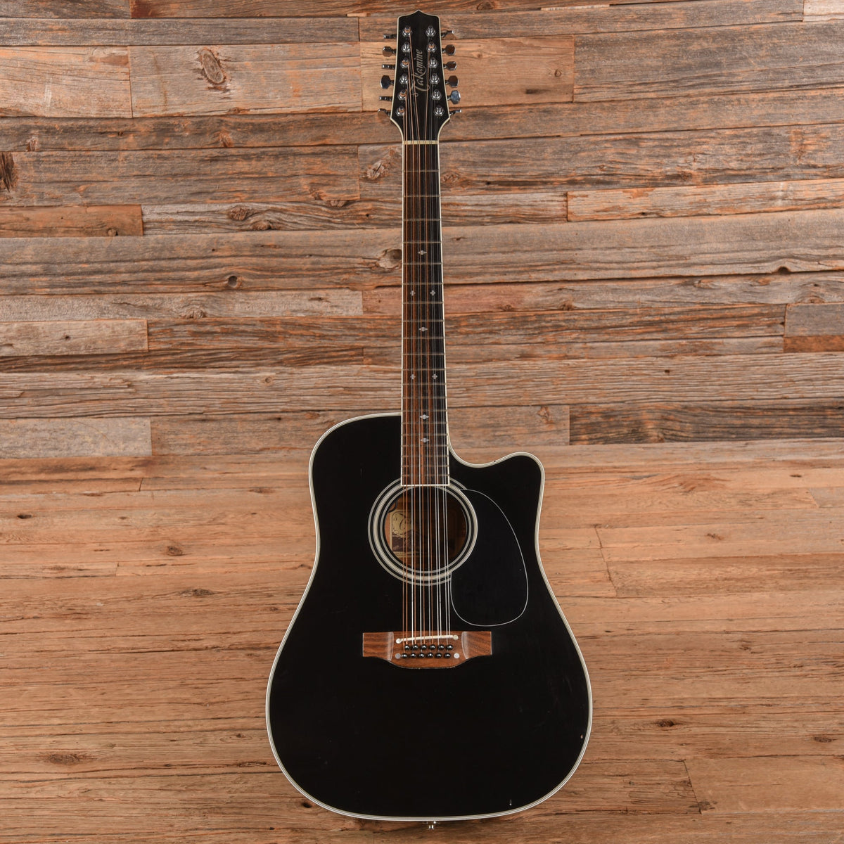 Takamine EF381SC 12 String Dreadnought Cutaway Black - Zac Brown - View 4 | MusicMarket