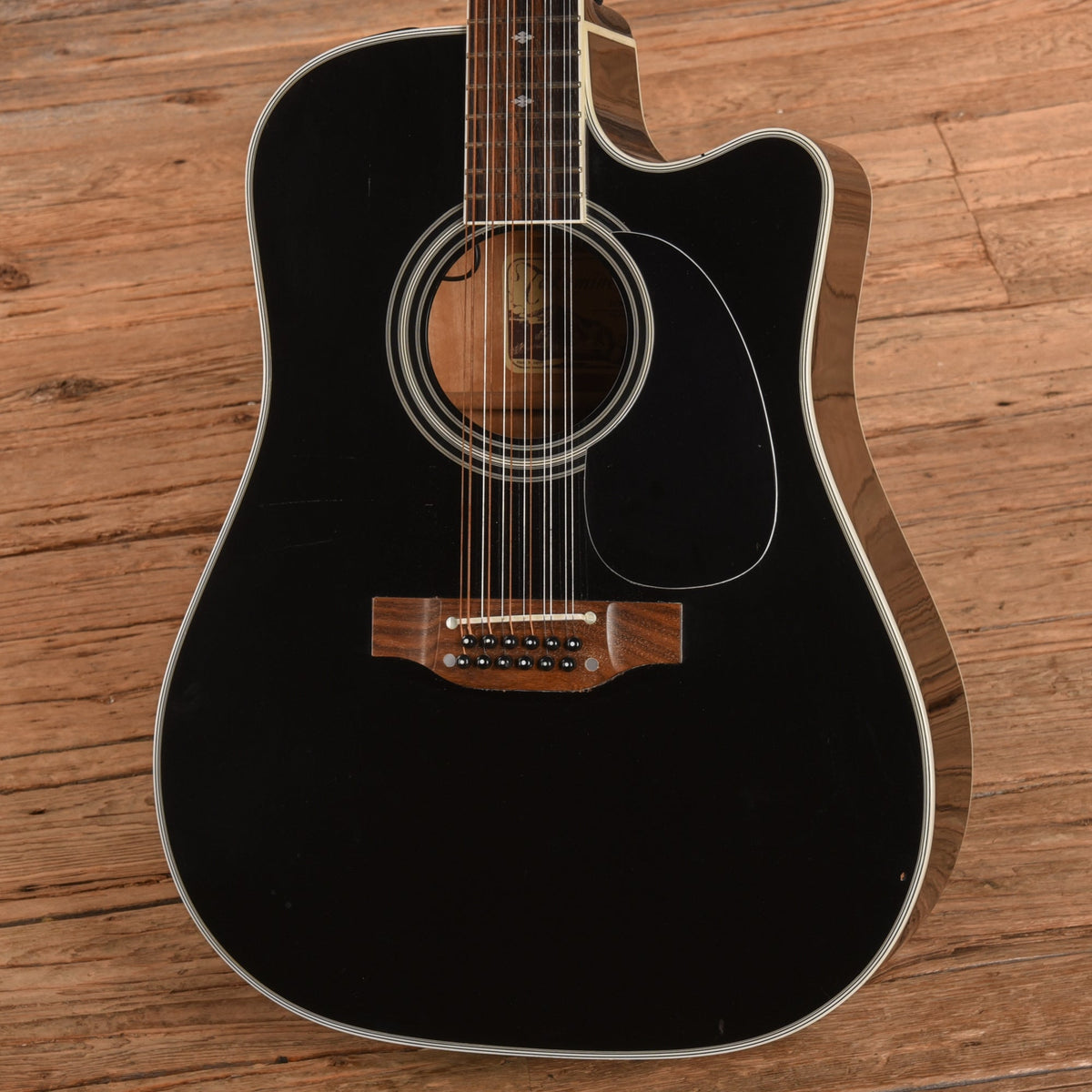 Takamine EF381SC 12 String Dreadnought Cutaway Black - Zac Brown - View 2 | MusicMarket