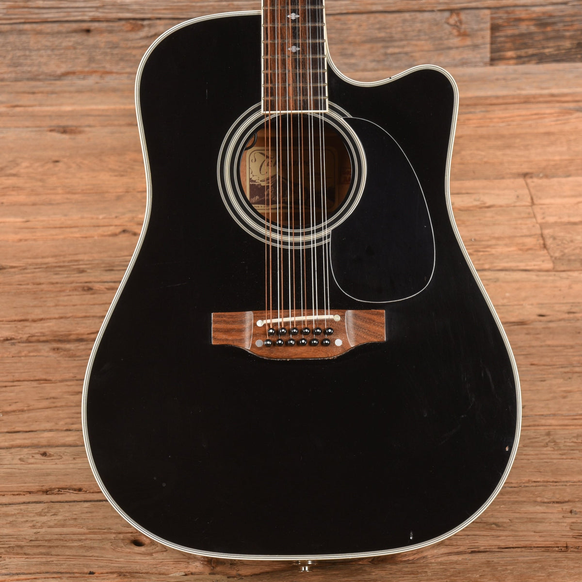 Takamine EF381SC 12 String Dreadnought Cutaway Black - Zac Brown - MusicMarket